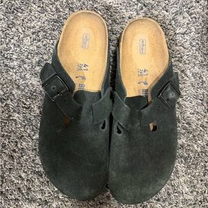 Birkenstock Dark Suede Slip-Ons